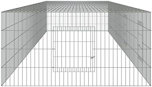 Large Galvanized Rabbit Cage - 43.3" Indoor/Outdoor Hutch for Rabbits, Bunnies & Small Animals - Durable Metal Enclosure, Weather-Resistant, Easy Access