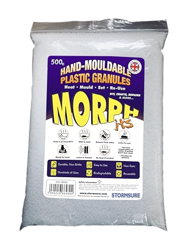 Morphits Hand Mouldable Reusable BioPlastic 500g - Simple to Use, Non-Toxic Polymorph for Crafts and DIY