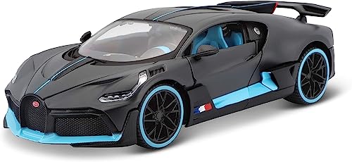 Image of LONGMIRE Metal Pull Back Diecast Car Pull Back Model with Sound Light Boys Gifts Toys for Kids Pack of 1, Multicolor (Bugatti Divo)