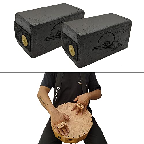 Chimbal/Ganza/Chocalho/Ovinho de dedo D'Groove para Efeito na música cores:Preto