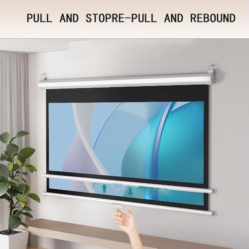 Pantalla retráctil proyector 72" 16:9 auto-bloqueo miniatura 3