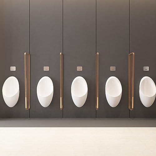 Set di 4 divisori per orinatoio da uomo, divisori temperati per servizi igienici pubblici, separatori commerciali per stalle da bagno, altezza regolabile