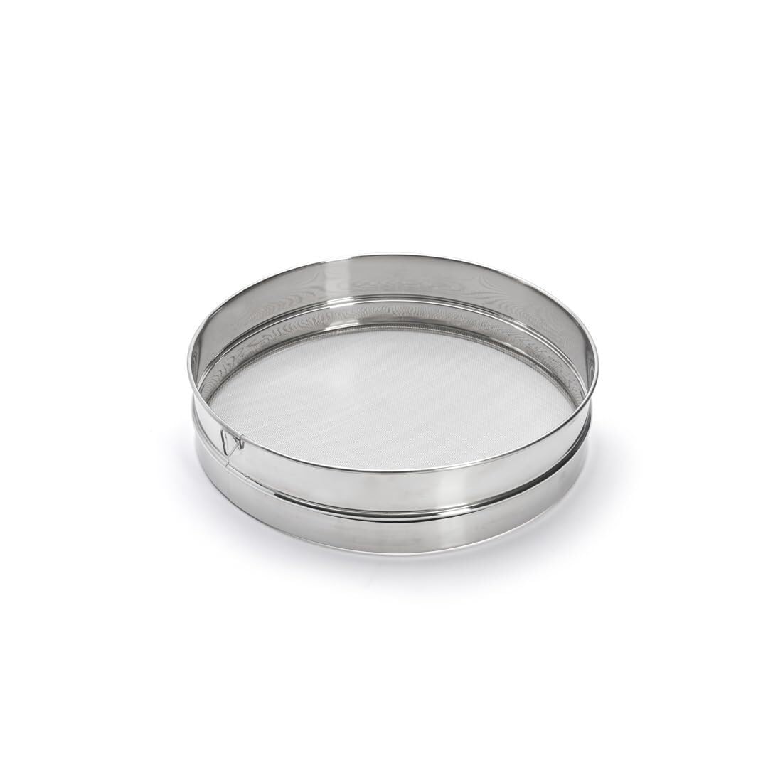 Tamis à Maille Fine (Ø 0,8 mm) - Diamètre 30 cm, Acier Inoxydable, Argent