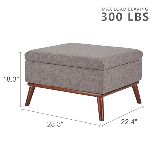 Image of Kingfun 65 inch W Loveseat Sofa with Ottoman Coffee Table, Mid Century Modern Love Seat Couches for Living Room, Button Tufted Upholstered Love Seats Furniture Set, Grey