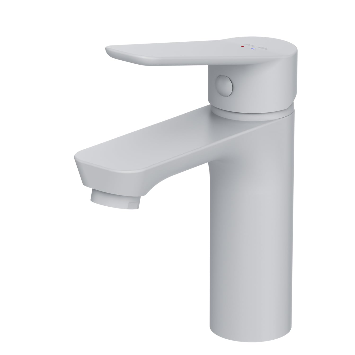 AM.PM Hit FTA02133 – Robinet Lavabo Salle de Bain Mitigeur Lavabo Monocommande avec Cartouche Céramique SoftMotion Ø 33 mm, Anti-rayures, Facile à Nettoyer, Blanc Mat