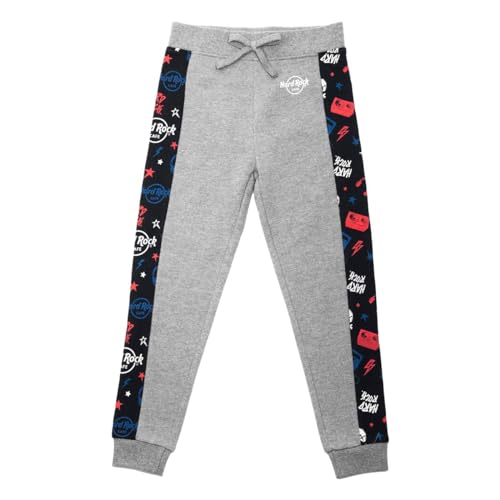 Hard Rock Youth Kids Unisex Side Stripe Joggers Gray
