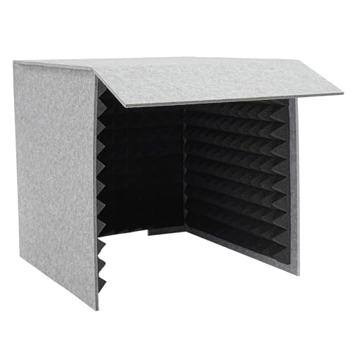 Cubierta de insonorización de escritorio, cabina portátil para grabación vocal de 23.6 pulgadas miniatura 5