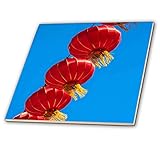 6 Inch Ceramic Tile - Chinese lanterns, Chinatown, San Francisco, California, USA. Objects