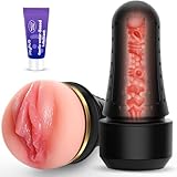 Texidiy Verlängert&Verstärkt Masturbator Sex Spielzeug für die Männer Solo mit Gleitmittel, 3D Texturen, Weich & hoch Elastisch Masturbieren für Männer Groß, Masturbatoren Sex Toyset für Man, Sex Toy