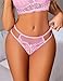 Avidlove Women Lace Panties Floral Lace Briefs Mesh Hollow Out G-String Thongs T-back Underwear Pink M