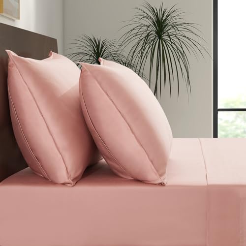 Image of | Queen Envelope Pillowcase Set | 100% Viscose | Organically Grown | Ultra Soft | Cooling | 2pcs [Rose Quartz]