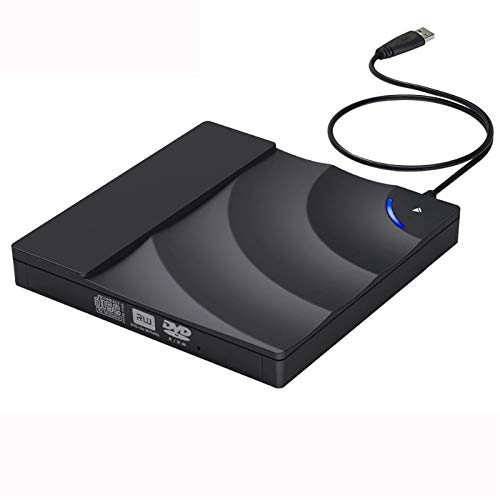 Tragbarer DVD-Player, Hochgeschwindigkeits-USB 3.0-CD-DVD-Laufwerk für Laptop-Desktop Tragbarer schlanker CD-DVD +/- RW-Brenner-Player