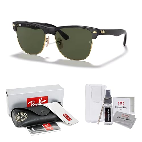 Ray-Ban RB4175 Clubmaster OVERSIZED Square Sunglasses For Men +BUNDLE with ACCESSORY EYEWEAR KIT2