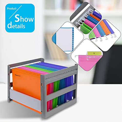 15Pc Pvc Letter-Size Filing Cabinet Suspension Files With Tabs And Inserts Hanging File Folders For Bulky Files, Medical Charts, Assorted Colors, Letter Size Office School Desktop File Storage #TOP4
