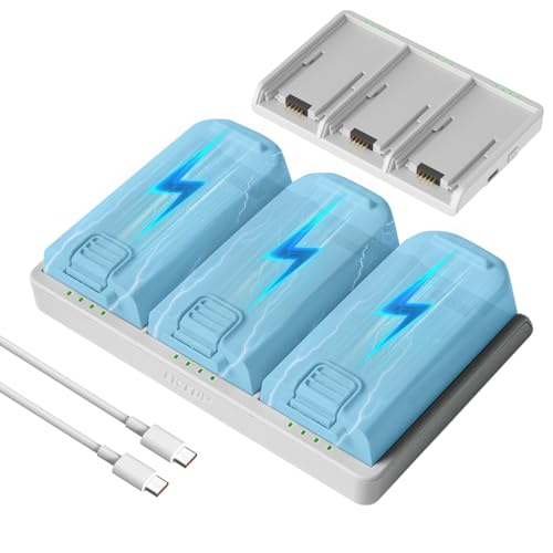 LKTOP Neo Parallel Charging Hub for DJI, 65W Super-Fast Battery Charger USB-C Power Adapter for DJI Neo drone accessories with storage/output mode (charges 3 batteries Simultaneously: 45 min)