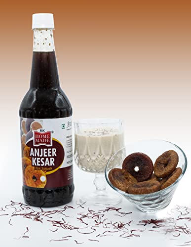 Image of RK Homemade Natural Anjeer Kesar Syrup | Concentrated Syrup & Squash | 750ml | Gluten-Free, Vegan & Low Fat | Perfect for House Parties, Picnics & Road Trips