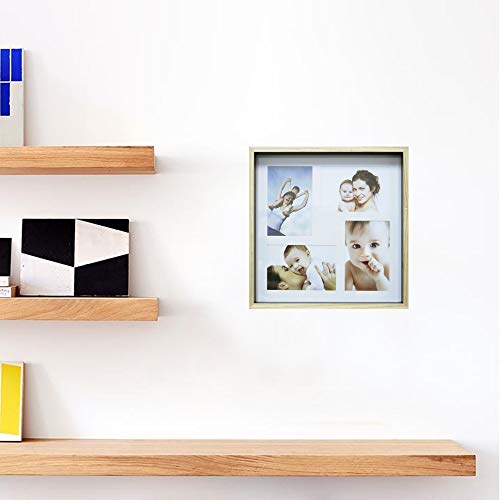 Painel Color Wood Para 4 Fotos 10X15cm Kapos Natural/Preto