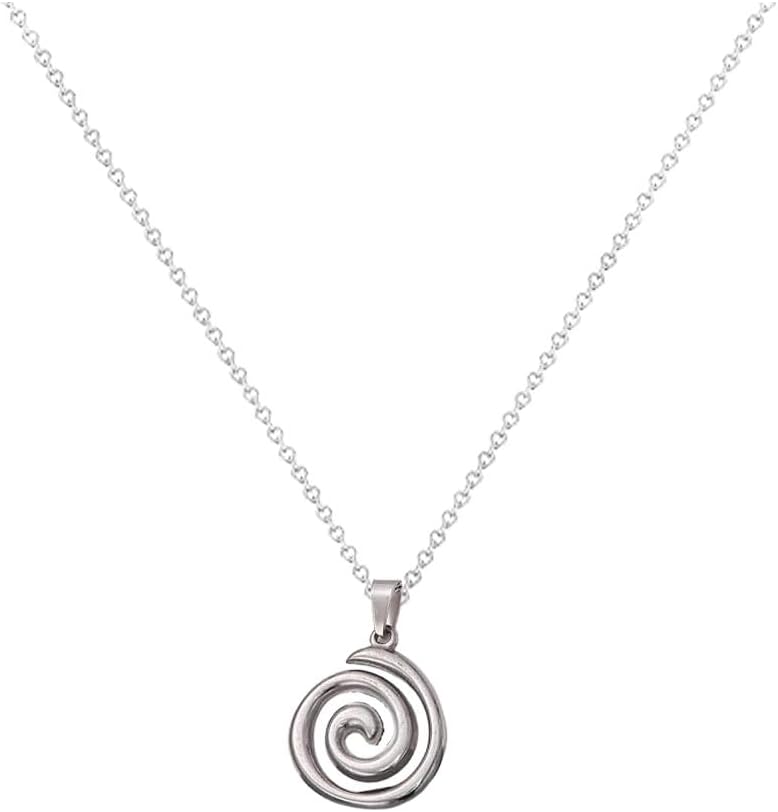 Spiral Necklace for Women Swirl Necklace Spiral Pendant Necklace Exquisite And Stylish Statement Spiral Necklaces Leather Cord Spiral Necklace Jewelry