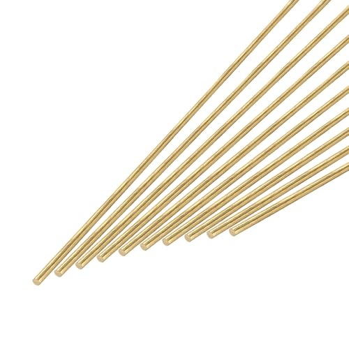 Image of sourcing map 4.5mm x 305mm Brass Round Rod, Metal Solid Shaft Rods Lathe Bar Stock for DIY Crafts Model Car Helicopter Airplane 10pcs