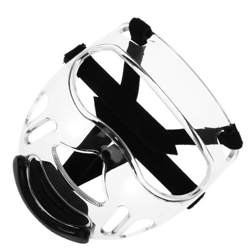 HANABASS Facial Adulto Equipamiento Taekwondo de Taekwondo Guardia de la Cara para Taekwondo Cascos de Boxeo para Hombres Lucha Libre plastico Templado Transparent