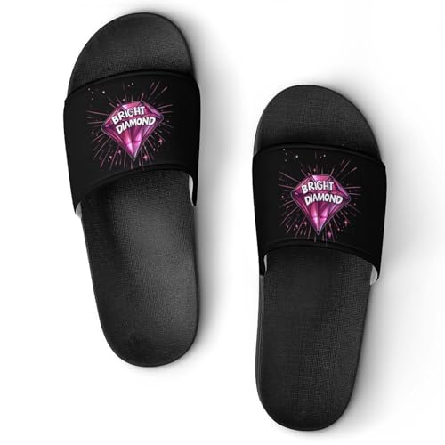 Shine Bright Like A Diamond Unisex Shower Shoes House Slippers Non-Slip Indoor Bathroom Shoes for Pool Beach 45 (275mm)