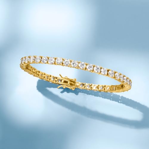 Ross-Simons 10.00 ct. t.w. CZ Tennis Bracelet in 18kt Gold Over Sterling4