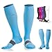     NEWZILL Men & Women's Compression Socks for Athletic, Nurses, Shin Splints, Maternity & Flight Travel, Carolina Blue - Small (1 pair)