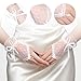 2 Pairs Lace Fingerless Gloves for Women, Bow Short Black White Lace Gloves Mesh Sheer Wrist Cuff for Brides and Bridesmaids Banquet Bridal Prom Wedding Tea Party Funeral Costume Fashion Accessories