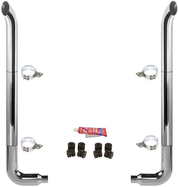 Technical Precision Replacement for Peterbilt 378 Year 1999 8-5X120IN CRM KIT W WCT Stacks and Drop Elbows Stand Spool 52IN Non-UNIBILT NO TEE