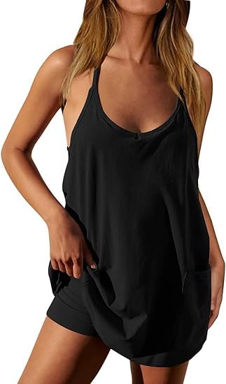 Robe de tennis avec short anti-frottement mini robe athlétique noire XXL
