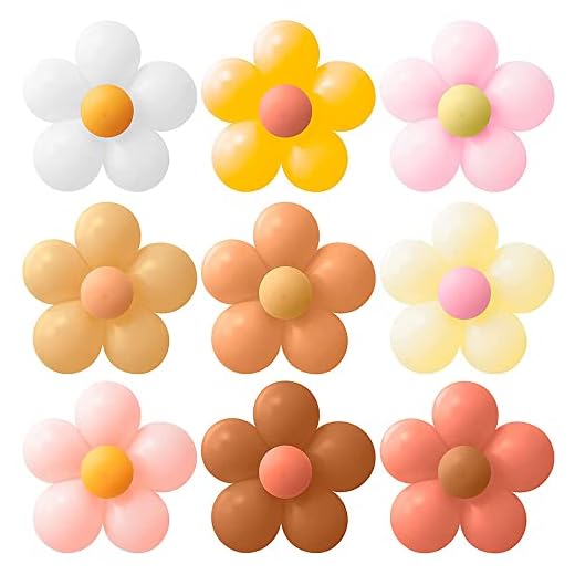 YGCHEN Globos de Margaritas Globos de Látex Flores Globo Cumpleaños Guirnalda Globos Decoración para Fiestas de Cumpleaños Bodas Accesorios de Fotos (54 Piezas)
