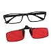 Ladieshow Lentes correctivos para daltonismo, Lentes con Clip abatible para daltónicos, Rojo...