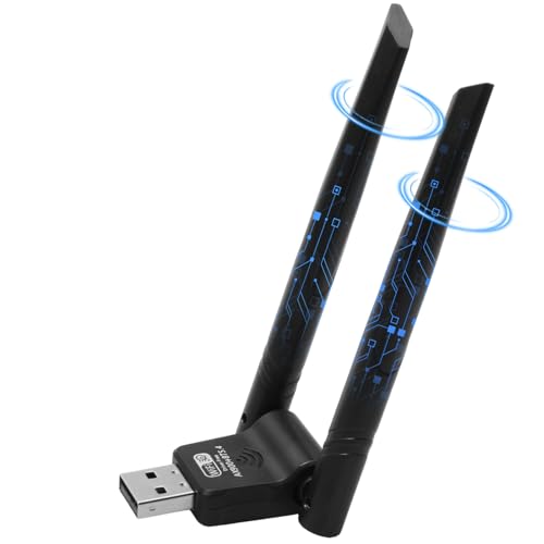 Clé WiFi 6 Puissante AX900 Mbps - Mini Bluetooth Clé WiFi USB pour PC Double Bande 2.4GHz/5GHz, Dongle WiFi, Portable Adaptateur USB WiFi Compatible avec...