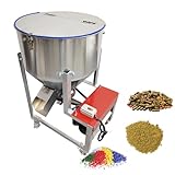 BEILOCKERY 110V 3KW Powder Mixer Blender Mixing Machine Stainless Steel Plastic Mixer Mixing Capacity 110 lbs Vertical Feed Mixing Machine for Dry Grain Granule