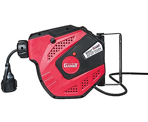 Kabelaufroller 230 Volt mit 15 Meter Kabel und Handleuchte