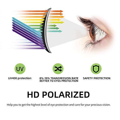 DUCO Unisex Wraparound Fitover Glasses Polarized Wear Over Sunglasses 8953