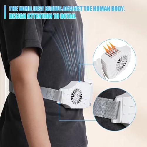 Ventilateur de ceinture clipable rechargeable nomade pour circulation d'air outdoor