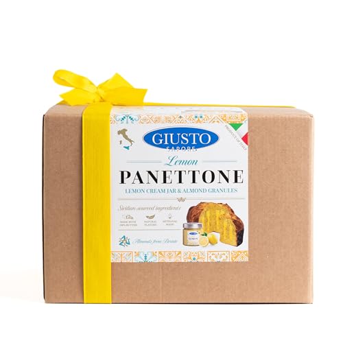Giusto Sapore Lemon Sicilian Panettone With 7Oz Jar Of Lemon Sicilian Sweet Cream And Almond Granules thumb #3