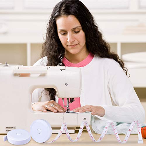12 Pack Soft Retractable Measuring Tape Double-Scale 60-Inch/150Cm For Body Measuring 12 Metric Tape Measure Sewing Craft Cloth Tape Measure Tailor Cloth Knitting Home Craft Measurements- 12 Colors #TOP7