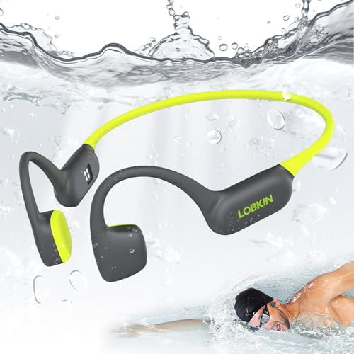 LOBKIN Bone Conduction Headphones,Bluetooth 6.0 Swimming Headphones Wireless, IPX8 Waterproof 32G...