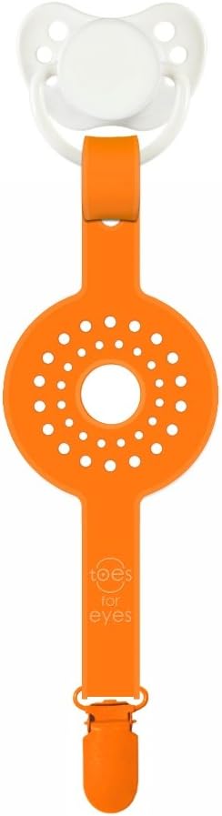 Paciplay Teethable Pacifier Holder Color: Orange