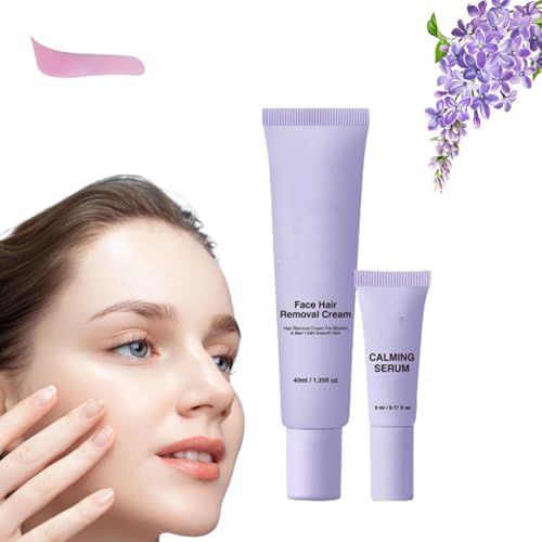 Medicpure Facial Hair Removal,Medicpure Facial Hair Removal Cream with Calming Serum,Gentle & Effective Hair remover Cream,Lasting Smooth Skin,Suitable for All Skin Types (1)