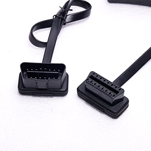 Tonsiki Obd 2 Cord 16 Pin M/F Male To Female Right Angle Diagnostic Extension Cable With Power Switch To Avoid Battery Drain #TOP6