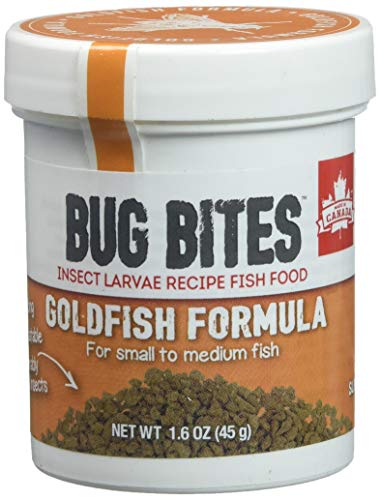 Fluval Bug Bites Goldfish Fish Food, Granules for Small to Medium Sized Fish, 1.6 oz., A6583