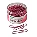 Officemate Paper Clips, PVC-Free Plastic Coated Wire, Jumbo, Pink, 80/Pack