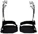 Wheelchair Swingaway Legrest Aluminum Footplates & Heel Loops (Pair) (Chrome) Heavy Duty