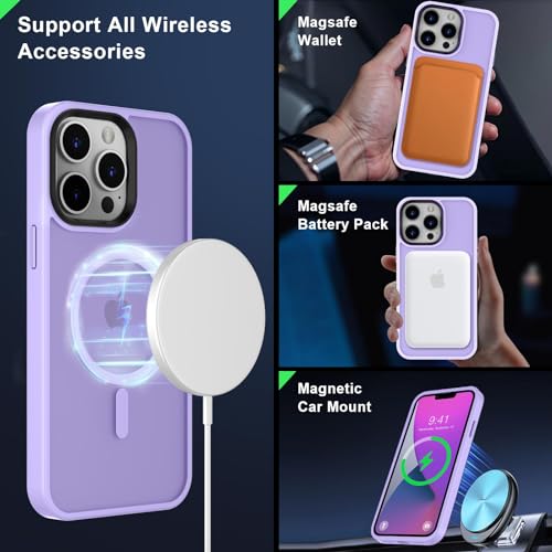 Image of MOCCA Magnetic Shockproof for iPhone 13 Pro Max Case,Light Purple