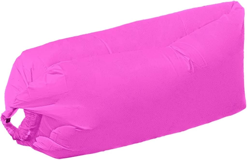 Inflatable Lounger Couch Outdoor Solid Color Single Use Air Sofa, Comfortable Beach Vacation Inflatable Couch, Portable Storage Bag, Bearing 200kg/440.9lb (Color : Yellow, Size : 180 * 70 * 60cm)