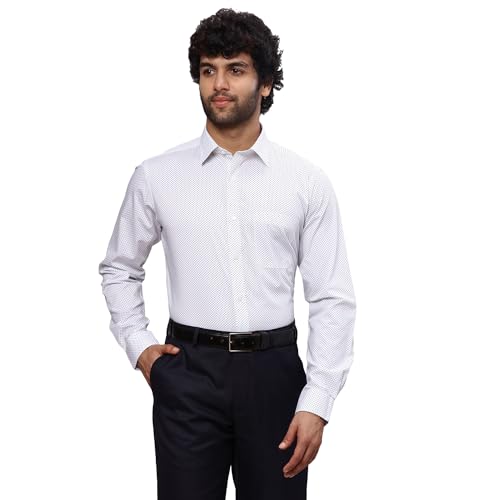 Image of Raymond Men's Cotton Print Slim Fit Shirt