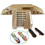 VICHE CATT 指スケ 指スケボー パーク デッキ スロープ フィンガーボード (ライトブラウン)